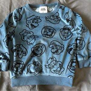 Super Mario toddler boy matching sweatsuit set, size 2T, used.